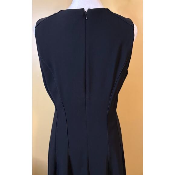 White House Black Market Black Sleeveless Pleated Fit and Flare Dress Size 8 NWT - Picture 7 of 9